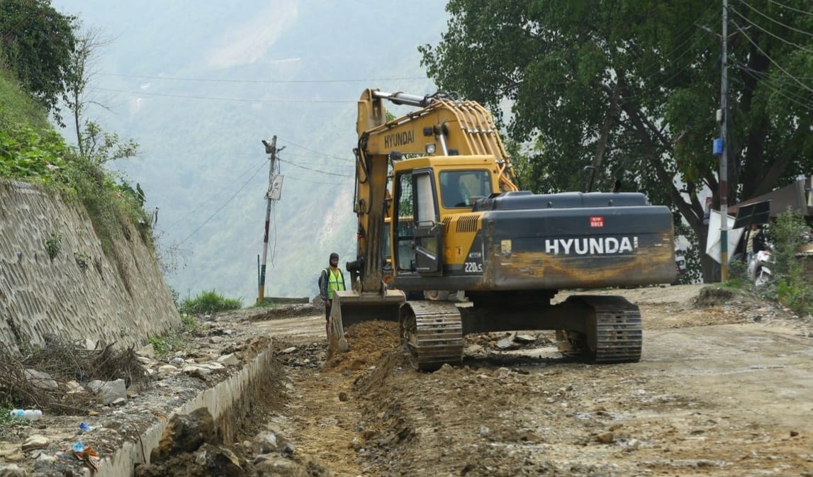 Kathmandu road will be closed at night for three days due to road construction.