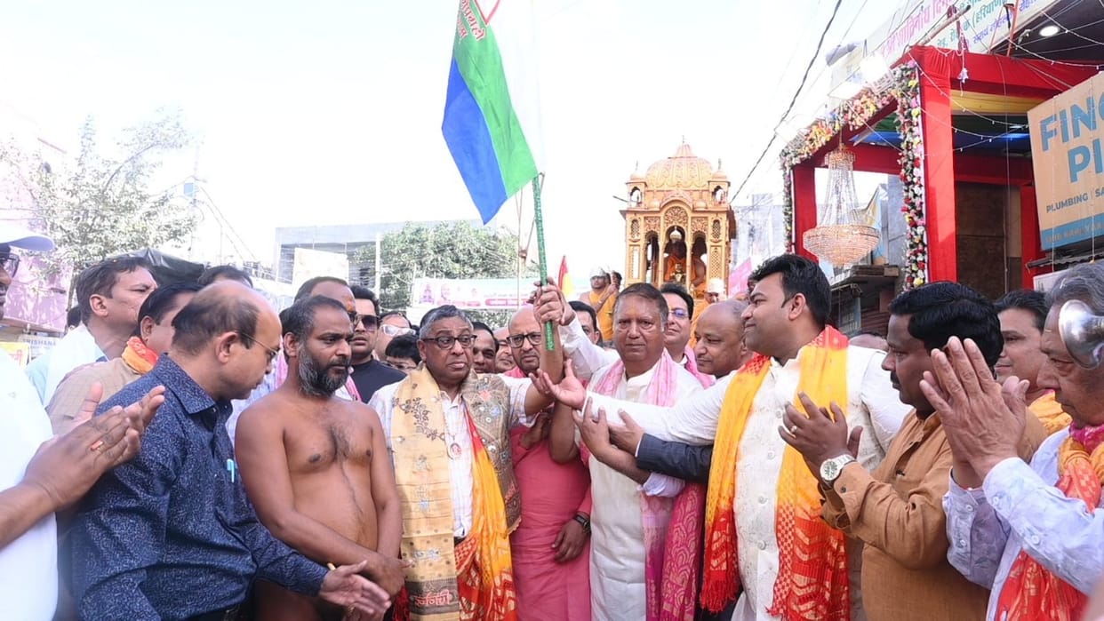 Rath Yatra held at the end of Mahavir Jayanti festival