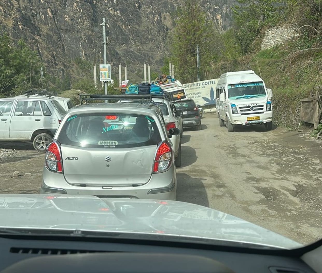 The speed of vehicles slowed down before the tourist season.