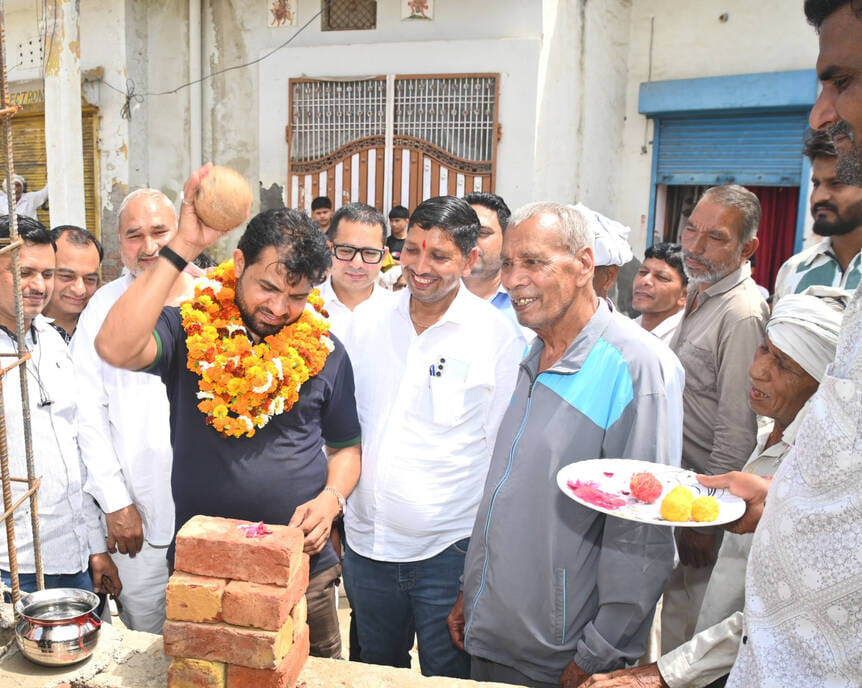 MLA laid the foundation stone for development works worth Rs 2 crore in Ghasoli.