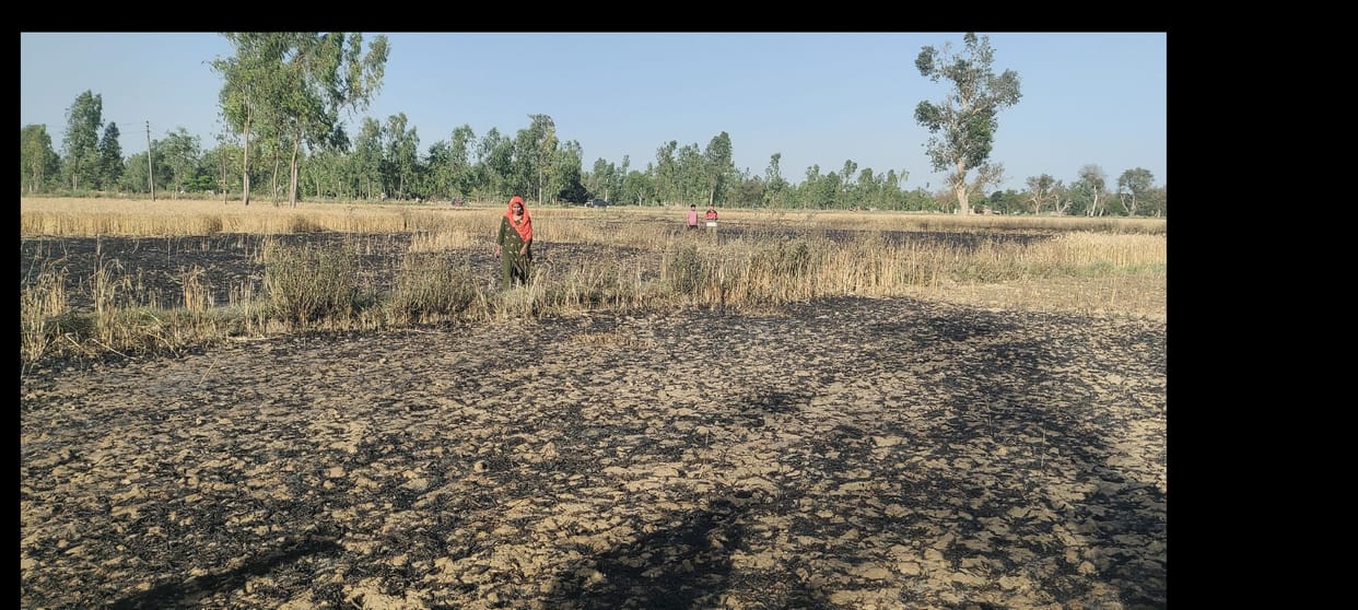 Farmer who went to extinguish the fire, his health deteriorated and he died.