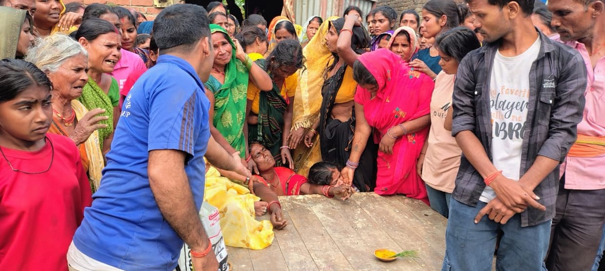 The body of a young man from Mancherial, Hyderabad, has arrived in Mathiya.