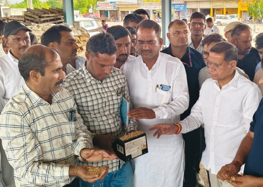 Minister Rajesh Nagar inspected the grain markets.