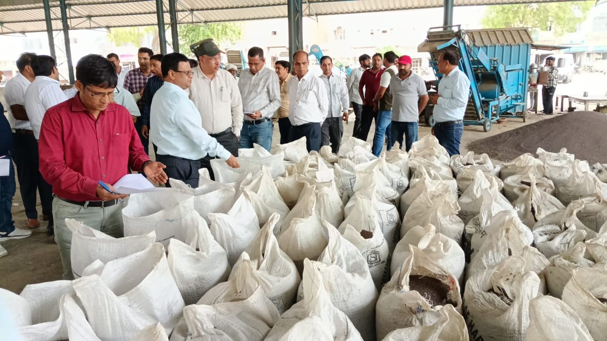 On the first day of wheat procurement, there was no arrival of wheat in the mandis, officials inspected the mandis