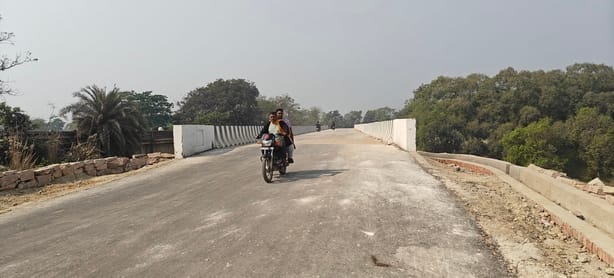 Traffic started from the bridge at Kervania Ghat, still waiting for three months in Chakni