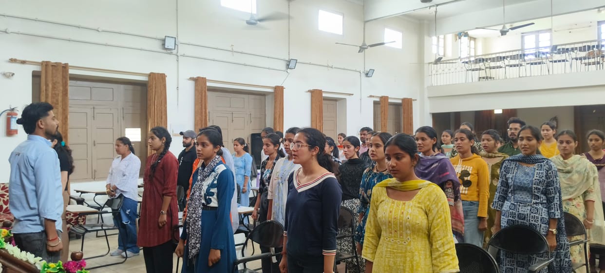 Told the students the importance of Vande Mataram