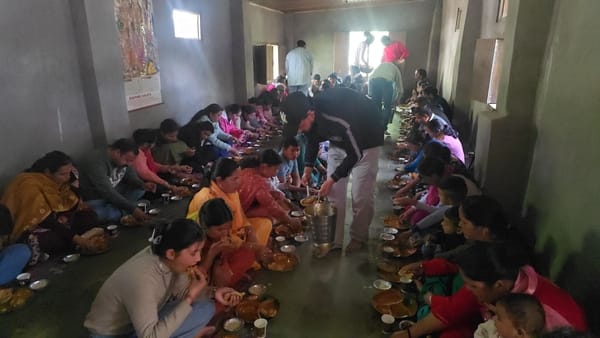 Bhandara organised on the occasion of Hanuman's birth anniversary