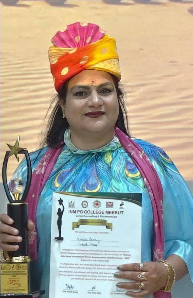 Vinita Pandey received the International Women Empowerment Award.