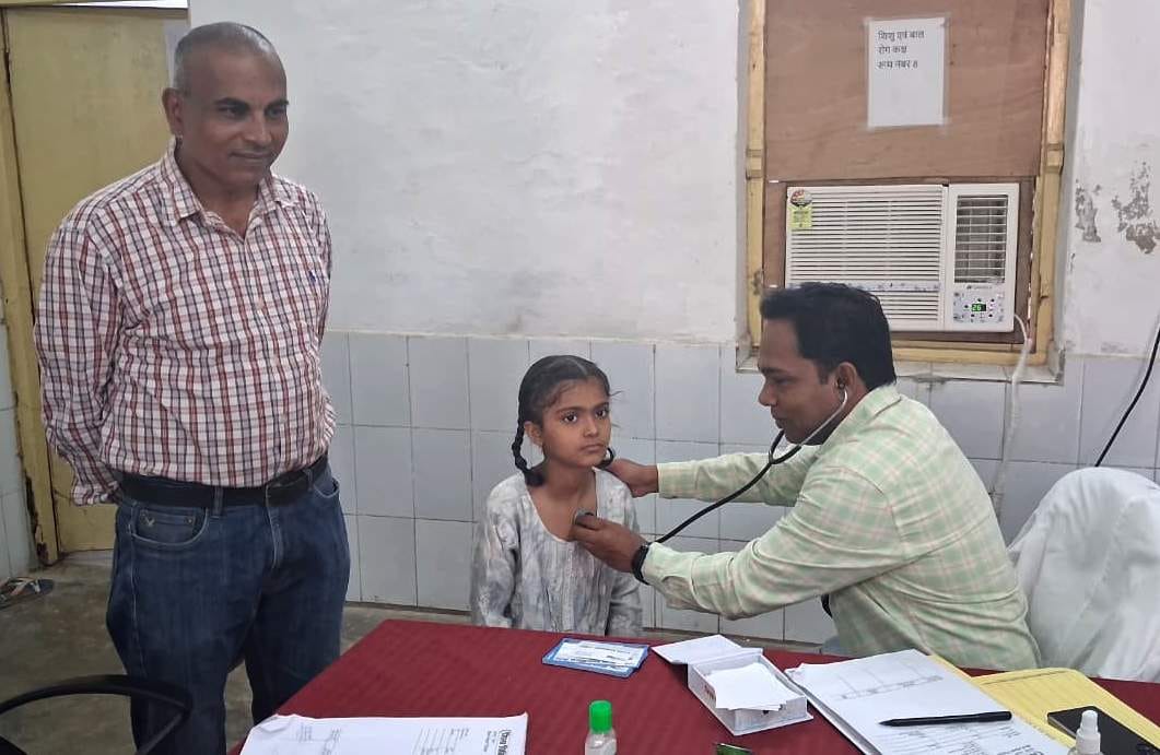 Children suffer from viral fever as the weather changes
