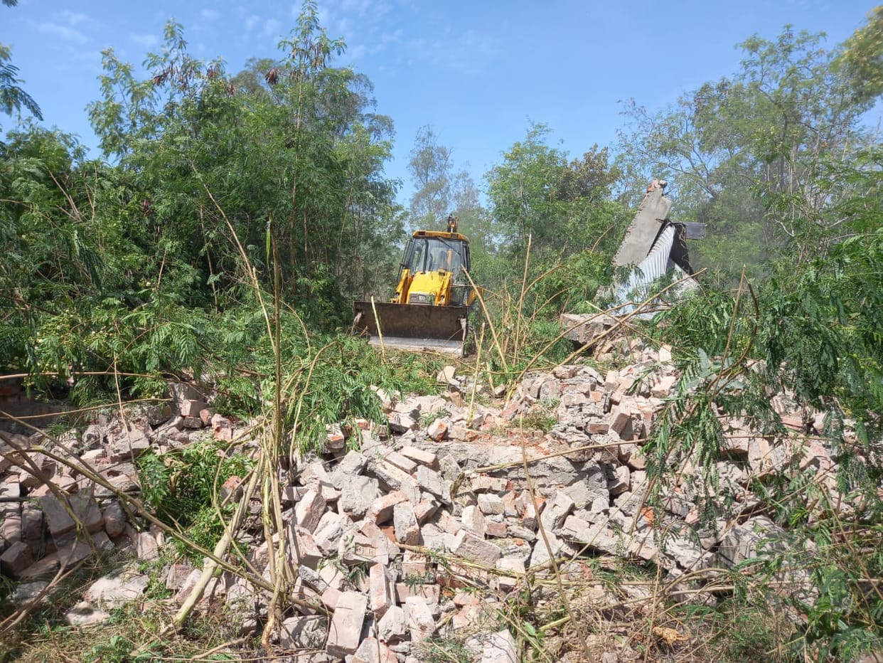 JCB was used on encroachment on the highway