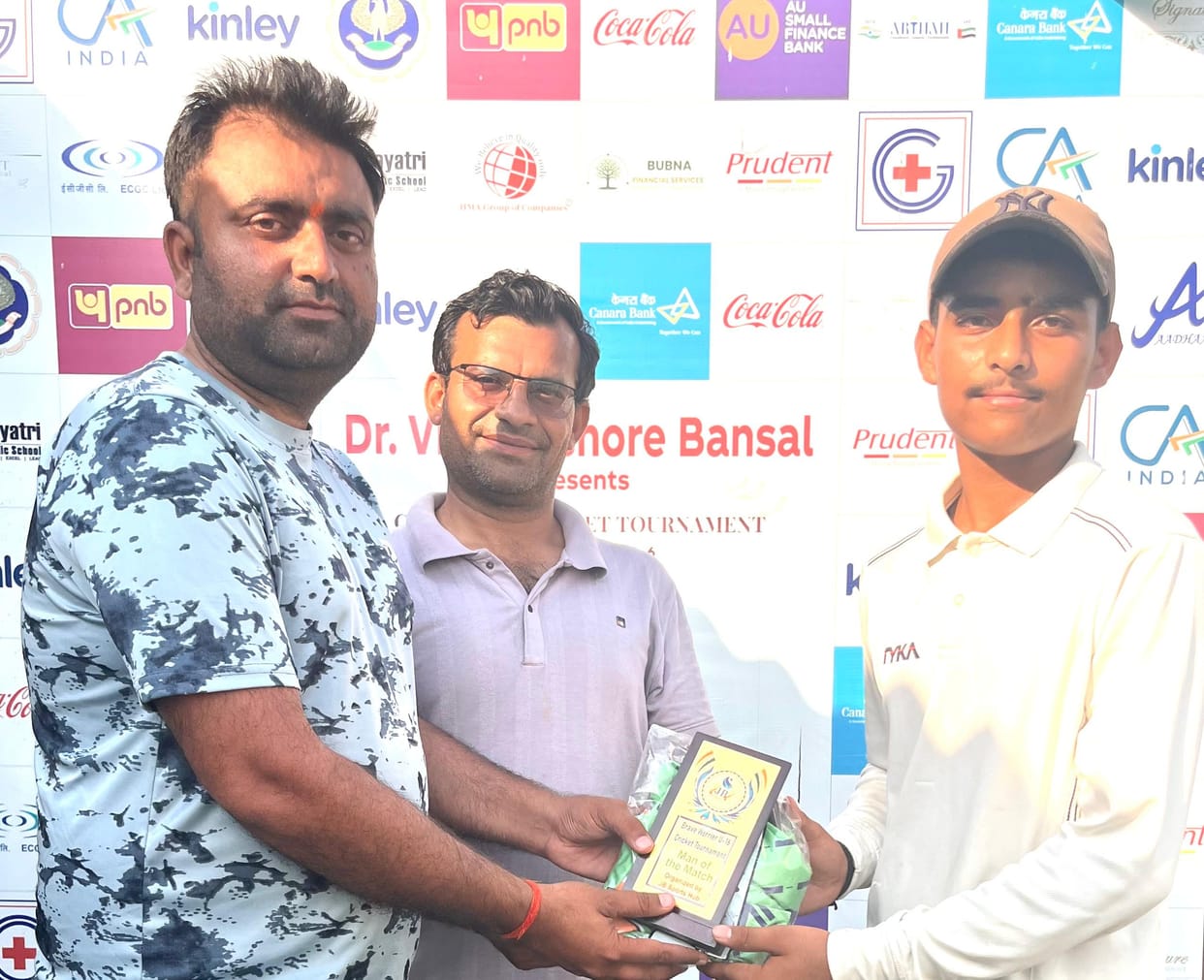 Aditya's century helped Chahar Cricket Academy reach the finals