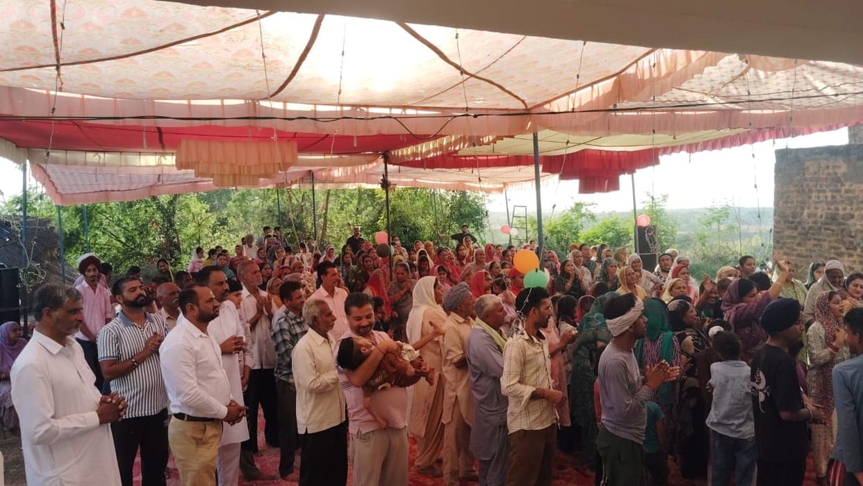 Shri Krishna's birth story in the Srimad Bhagwat Katha at Nalagarh