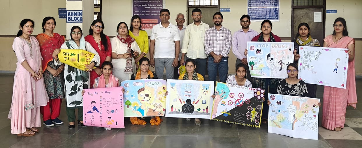 Ritu won the poster making competition and Sakshi won the slogan competition.