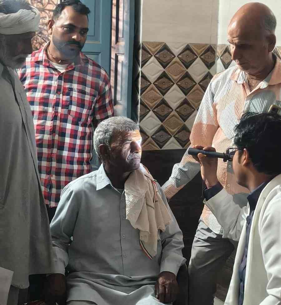 259 people got their eyes examined in the camp.