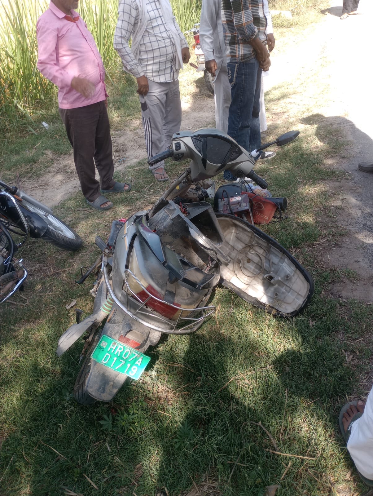 Woman riding scooter dies, son injured after collision with tractor-trolley