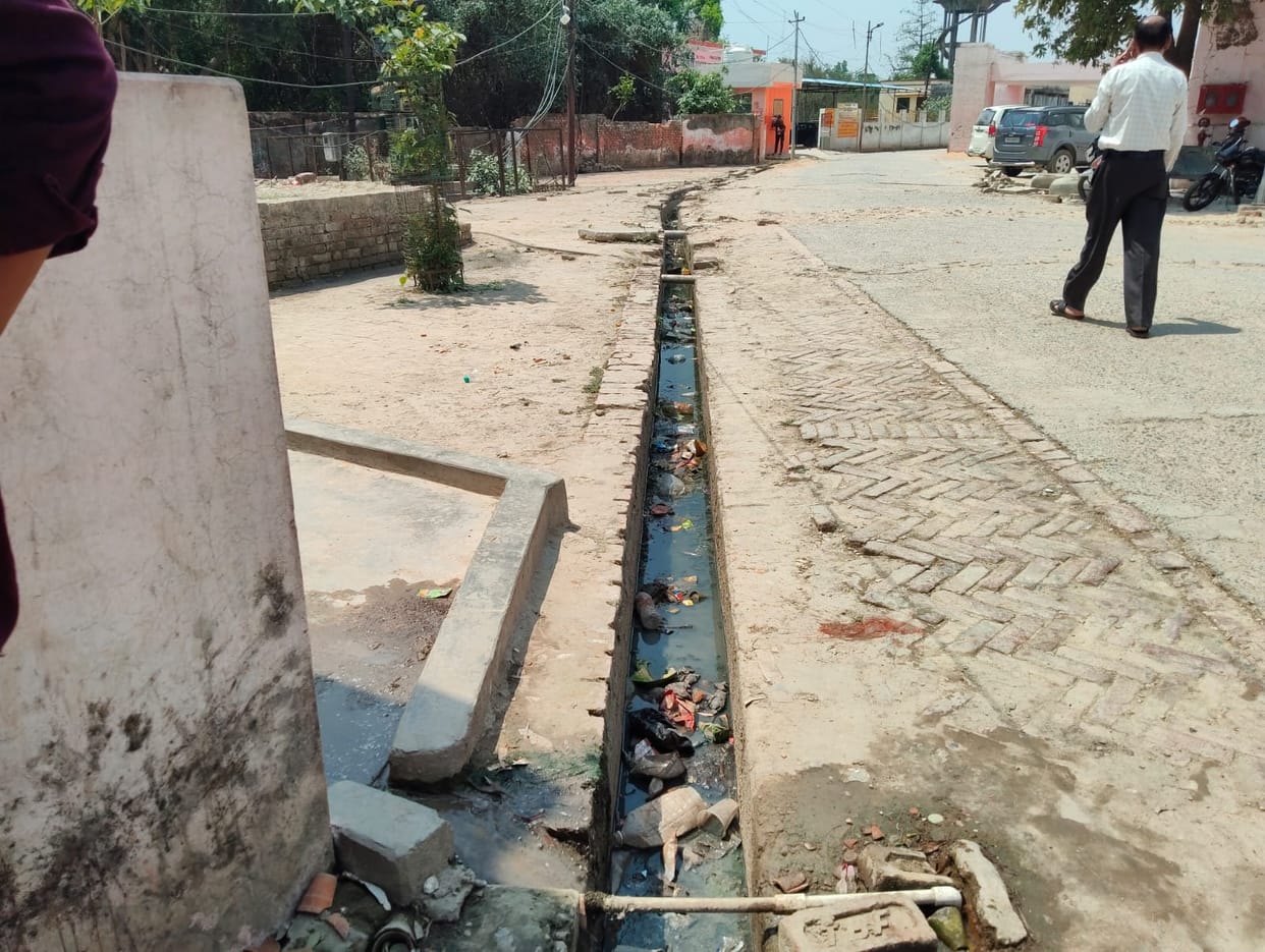 Even after the budget was released, the work on roads and drains in the district hospital remained stalled.