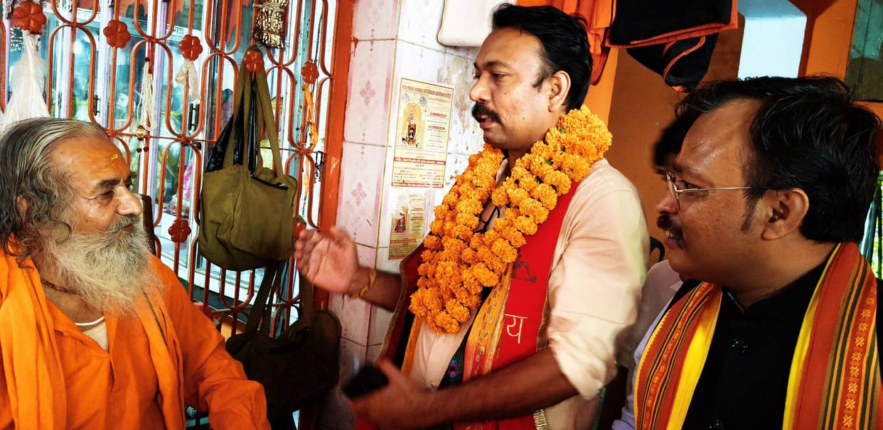 Former PCS officer Alankar Agnihotri seeks refuge at the feet of Lord Parashurama.