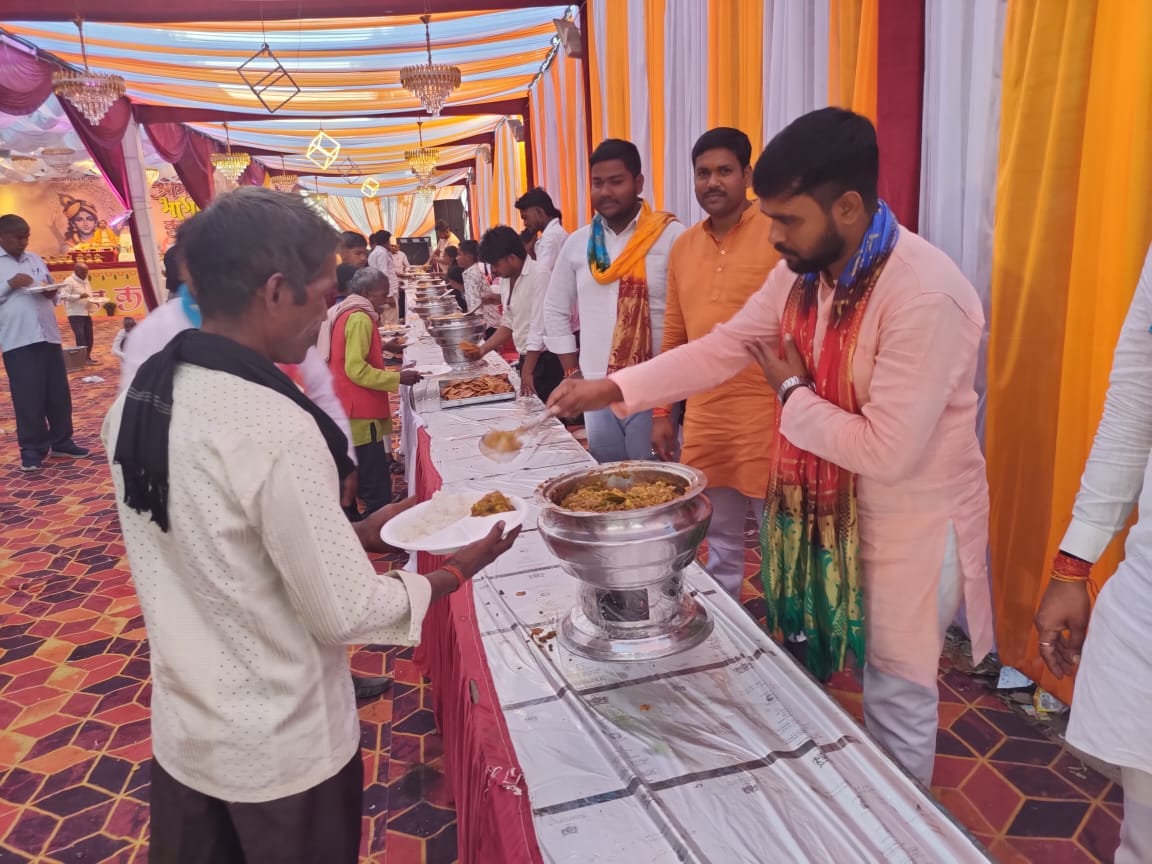 Bhandara at the conclusion of Shrimad Bhagwat Katha