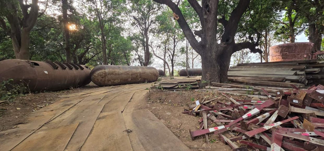 Construction of Pontoon Bridge over Karnanasa River Begins