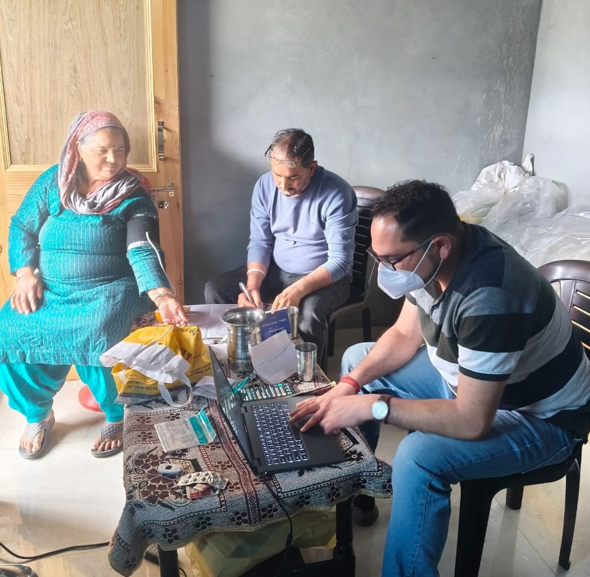 35 people were screened in Radi village, five of them showed symptoms of TB.