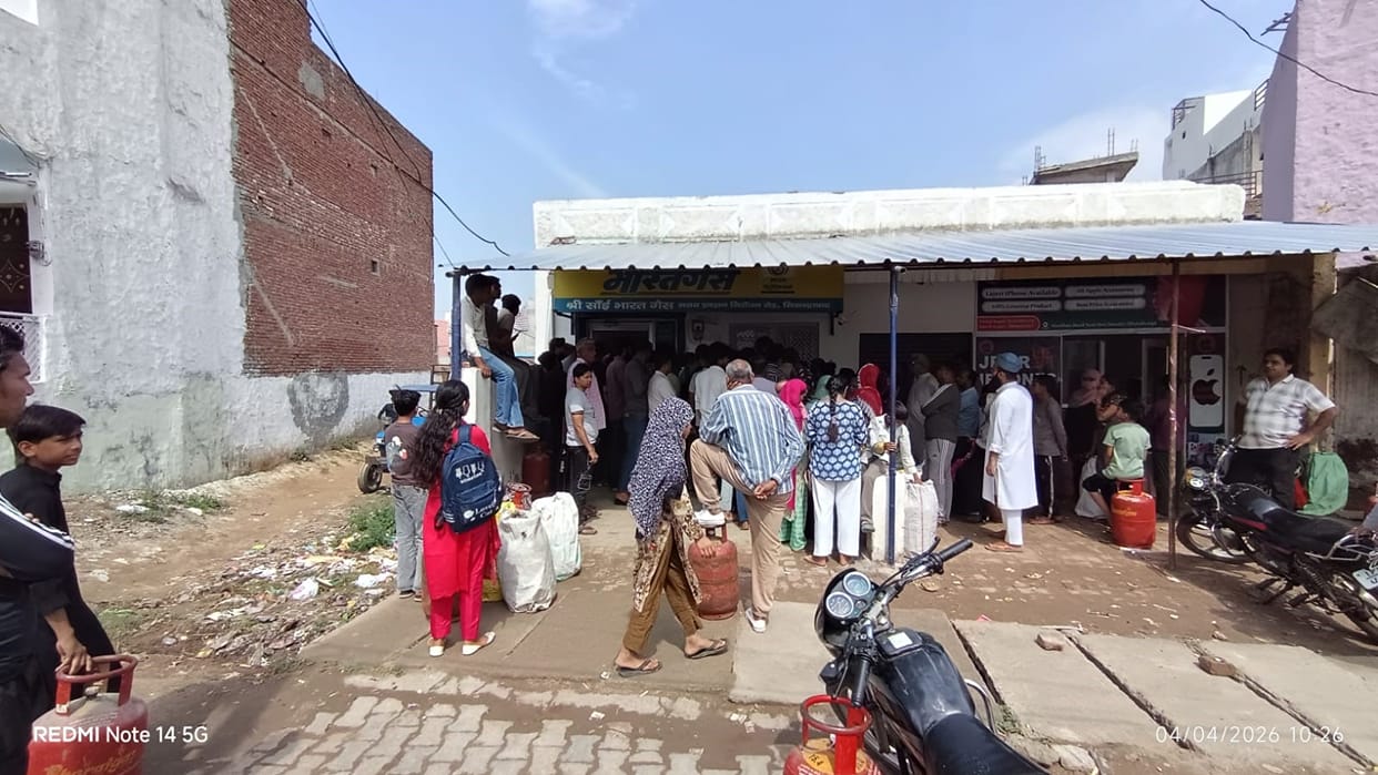 Lined up at the agency since morning, cylinders were not available until late afternoon.