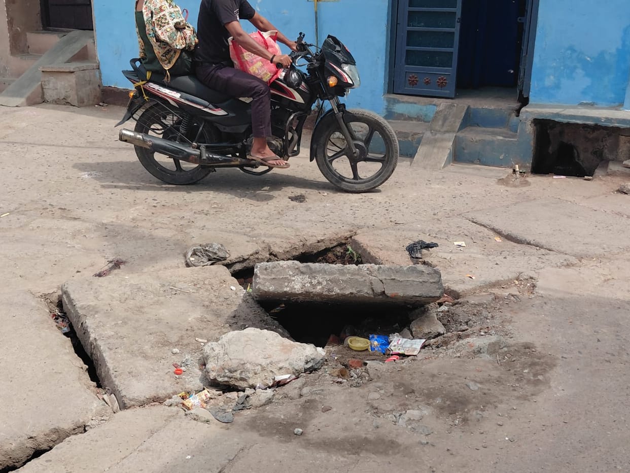 The city is rife with potholes and open drains, posing a constant risk of accidents.