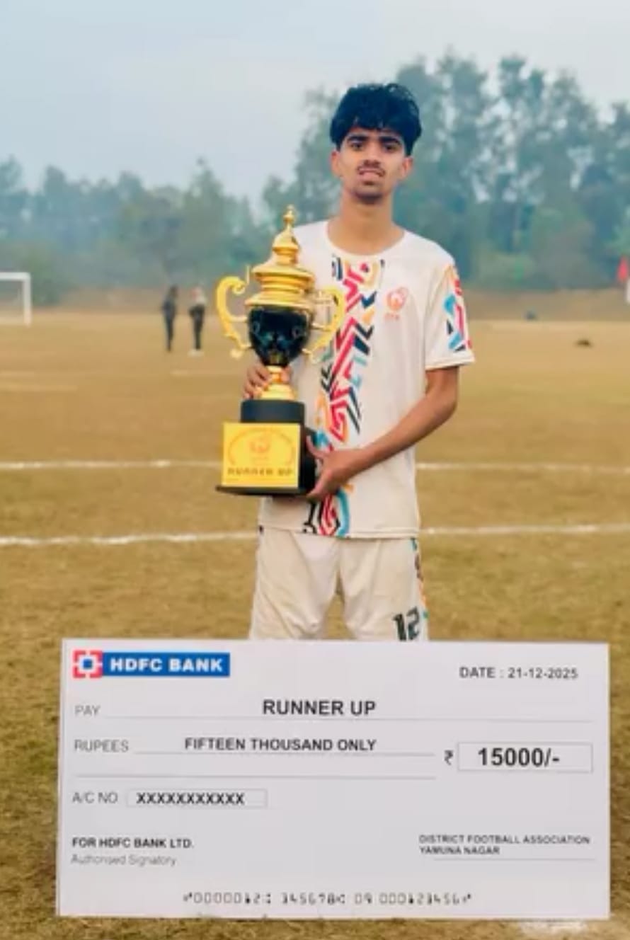 Young player Saurabh shines in football
