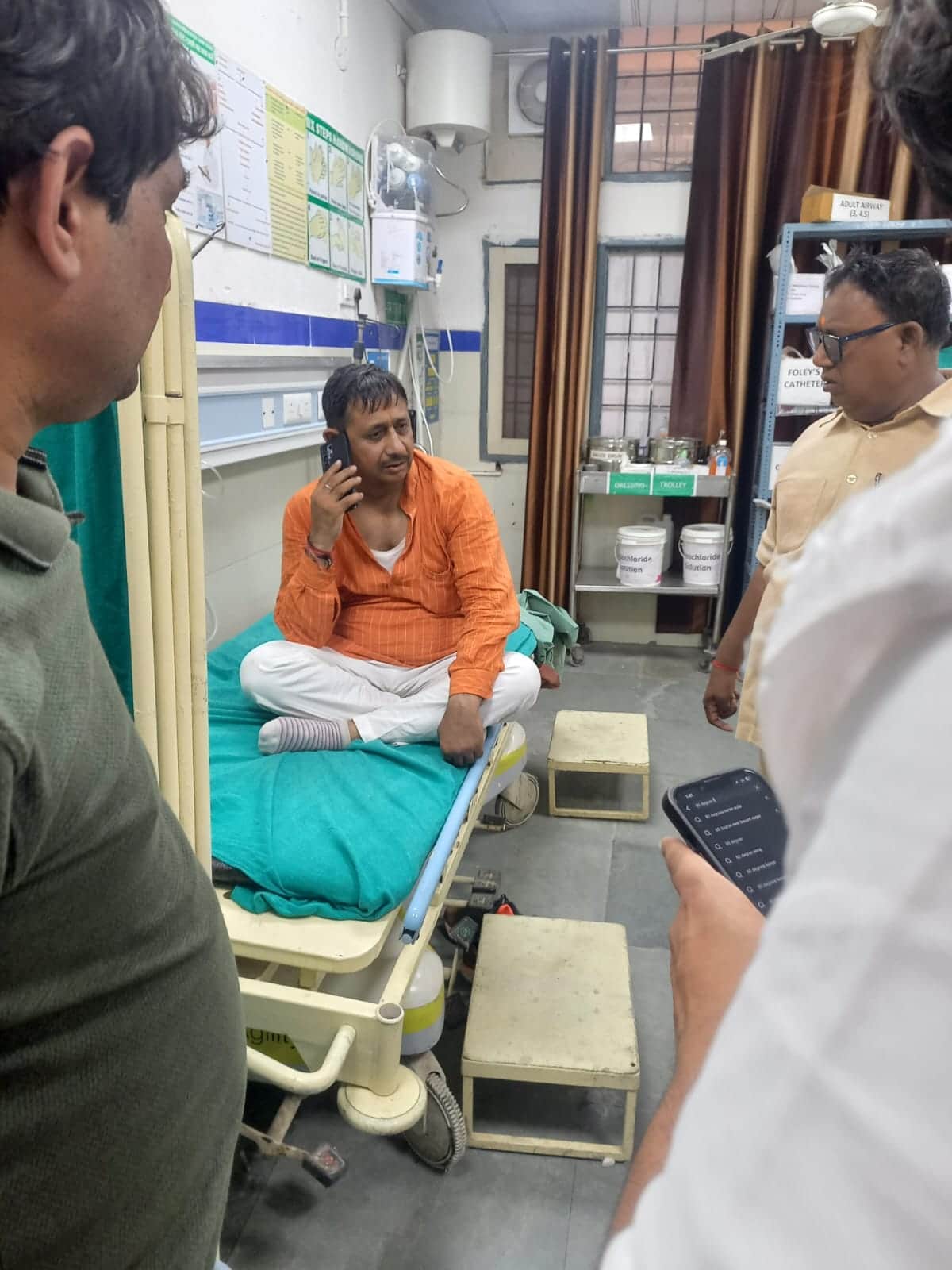 05jjrp11- सिविल अस्पताल में उपचाराधीन भाजपा नेता संत सुरेहती। संवाद