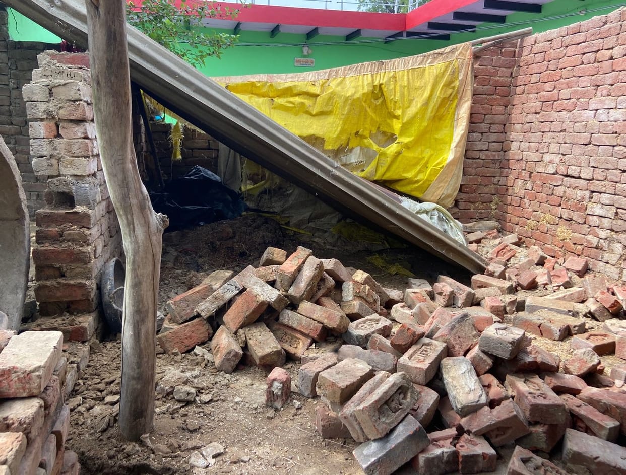 Somewhere houses were damaged and somewhere tin sheds collapsed.