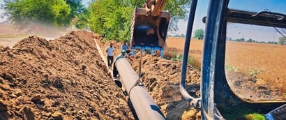 A 4-km-long pipeline has been laid for rainwater drainage in Bhuna
