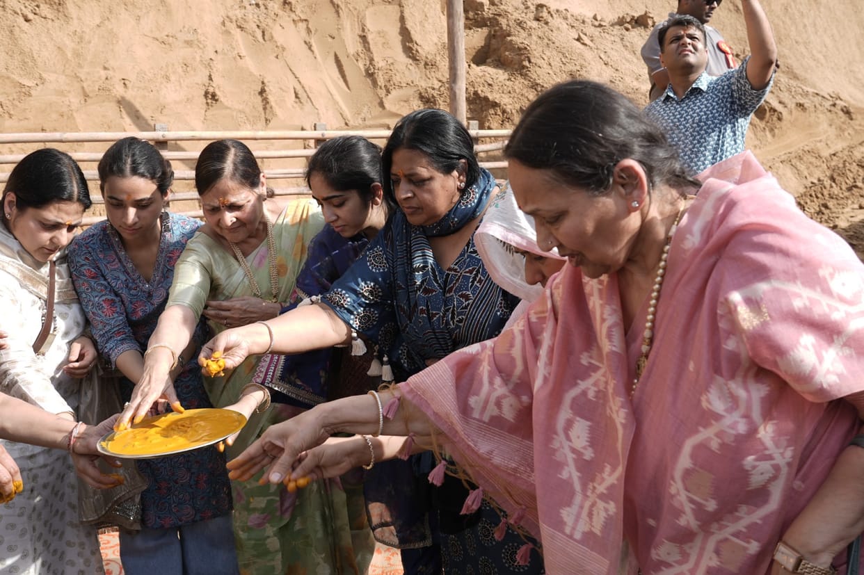 The foundation stone of the state's first Lord Arahnath Digambar Jain temple was laid.