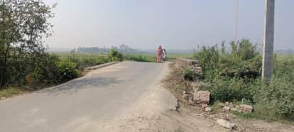 Culvert railing broken; risk of accident.