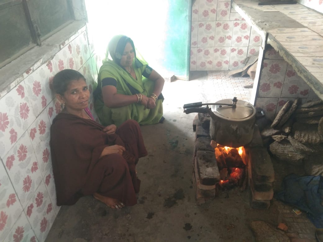 In many schools, Mid-Day Meals have to be prepared on earthen stoves.