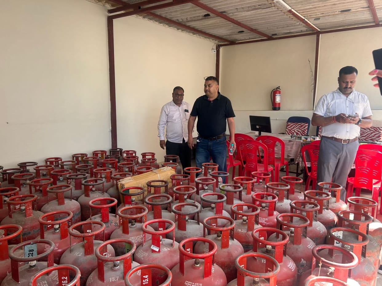 STF seized 101 cylinders from a residential colony