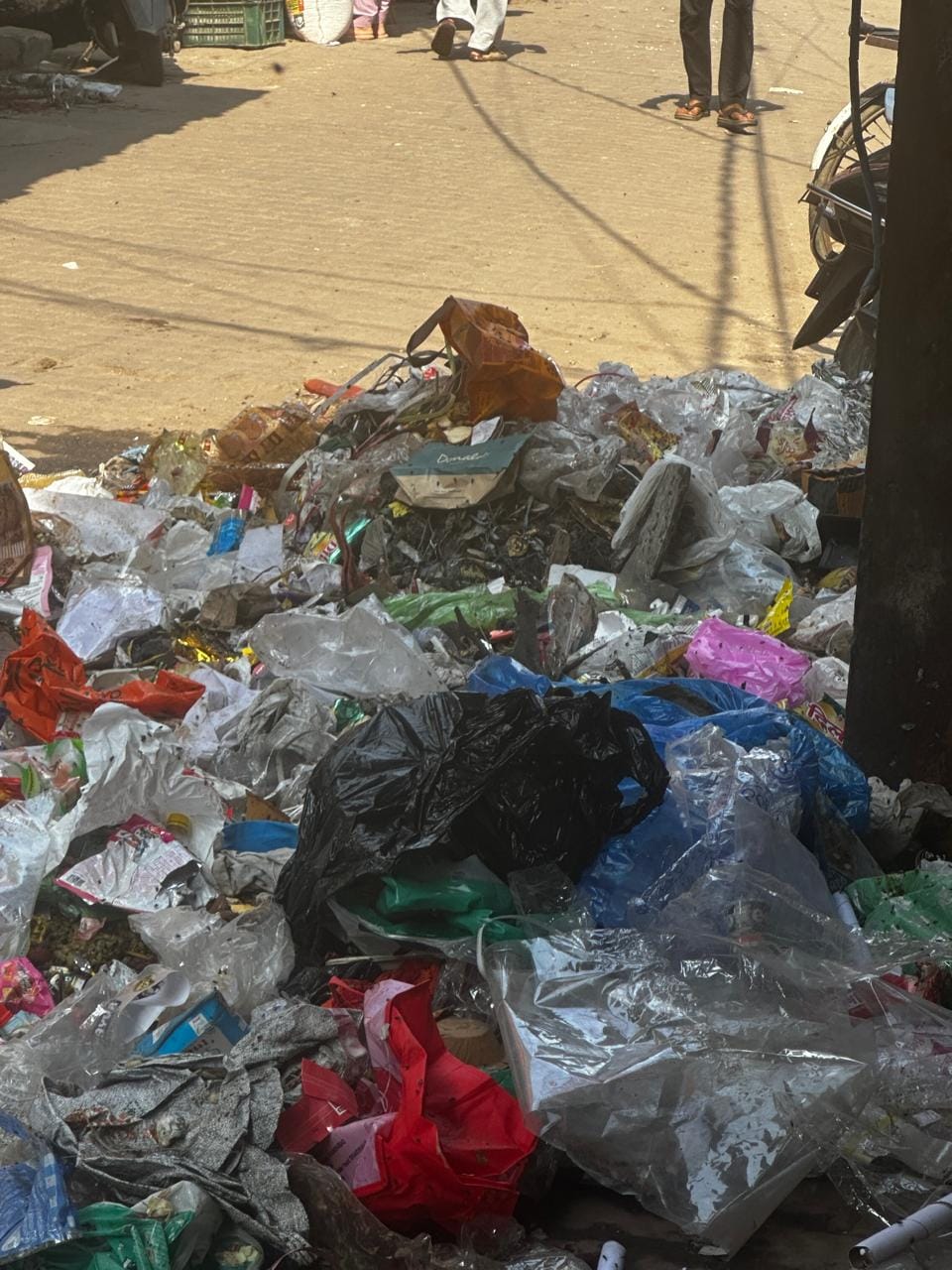 Garbage not collected for three days, filth spread in the city