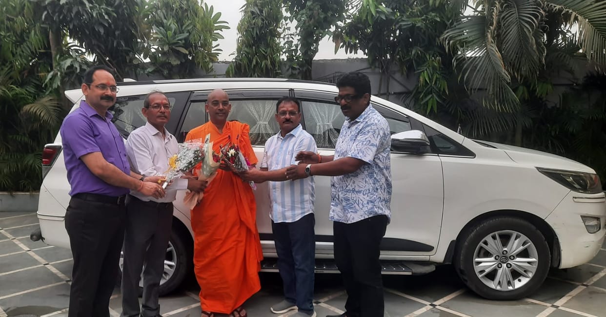Monk Mahendra will spread the message of Buddha's peace in Japan.