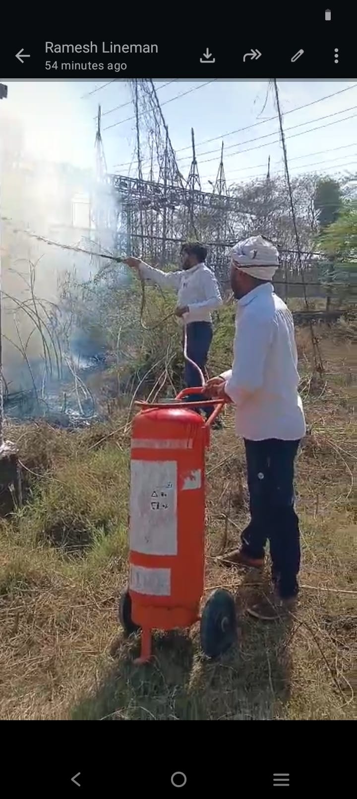 Fire broke out at Kaudihar power station and substation, causing panic