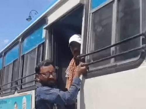 Roadways conductor pushes youth from moving bus, video goes viral