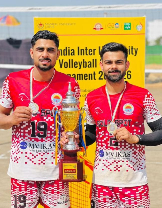 Two youths from Amin village made their name shine in volleyball.