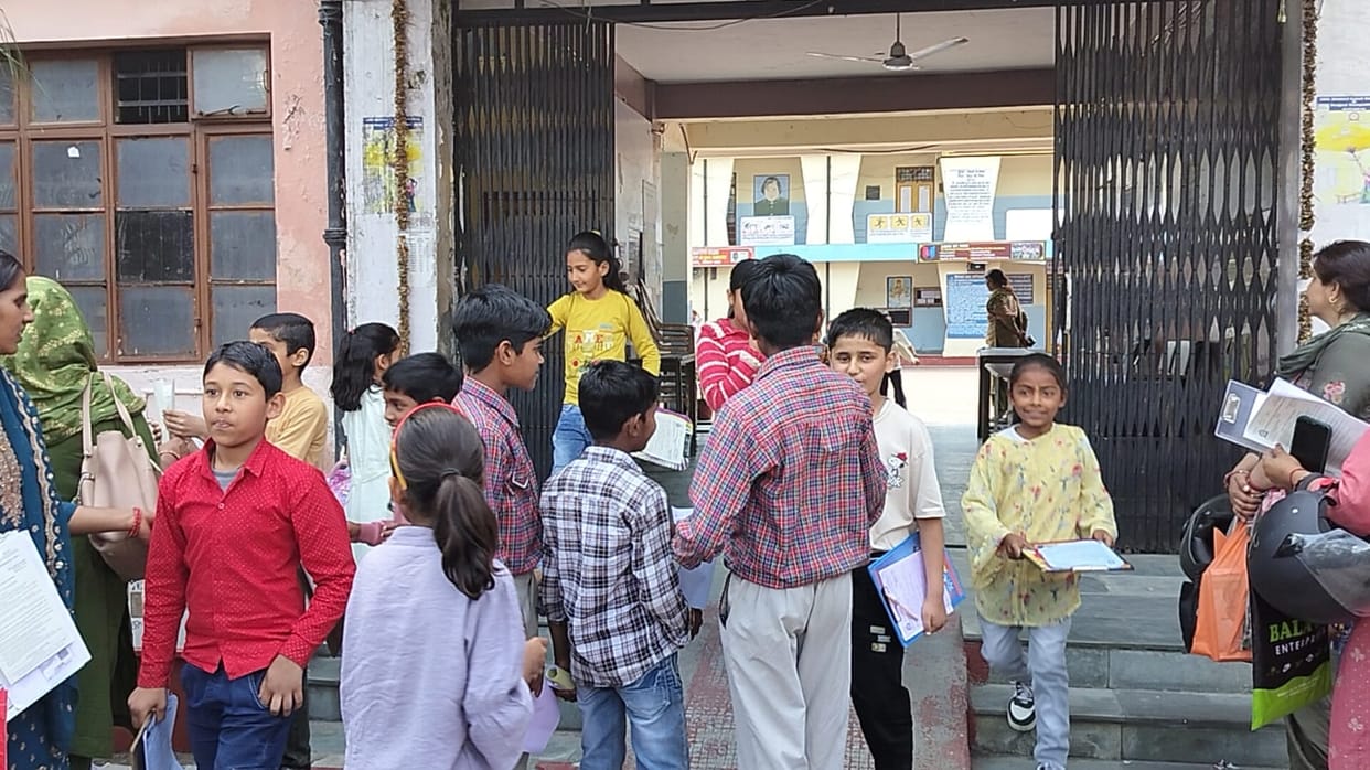Students took the scholarship exam at 16 examination centers in the district.