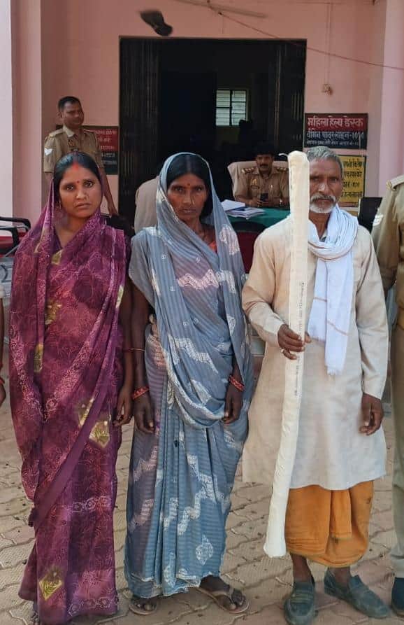 रायपुर थाना में हत्या के अभियुक्त। स्रोत पुलिस