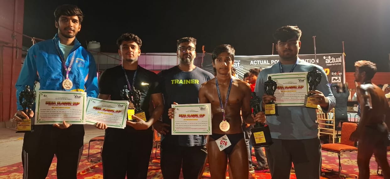 Naman Ahlawat won the gold medal in bodybuilding.