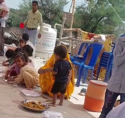 Police rushed to the spot after receiving information about religious conversion and found a feast being held.