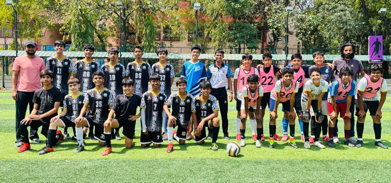 KIIT World School won the trophy in Victory Football Cup.