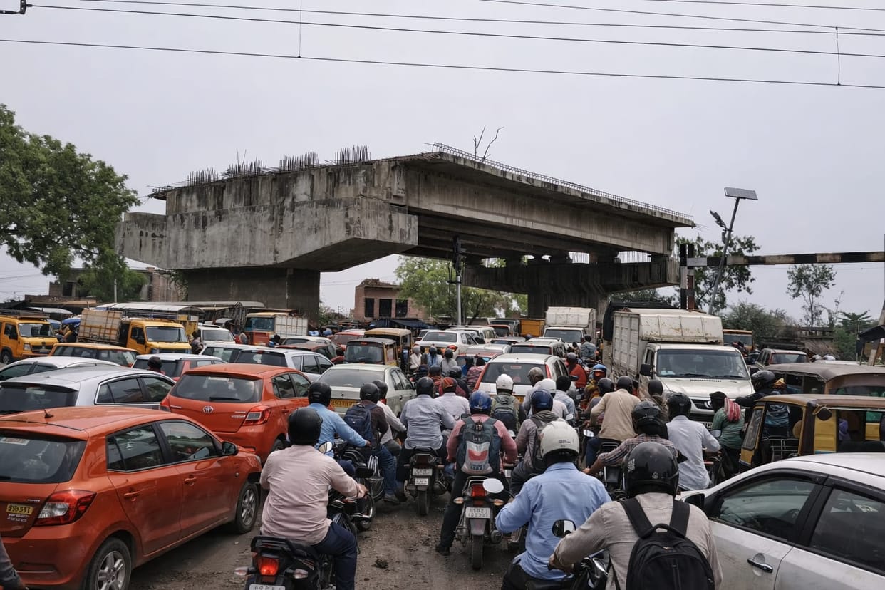 Khoh Overbridge incomplete for 11 years, Chitrakoot choking in traffic jam