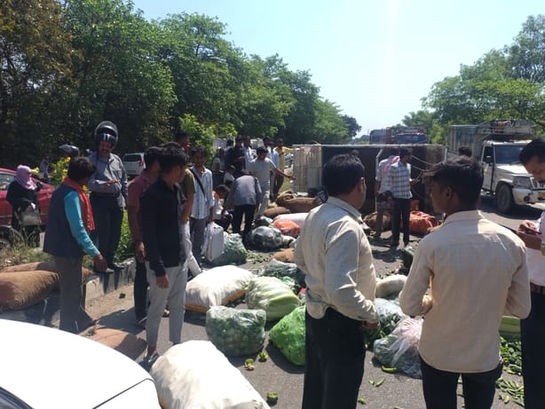 The vehicle overturned after steering failure, three seriously injured