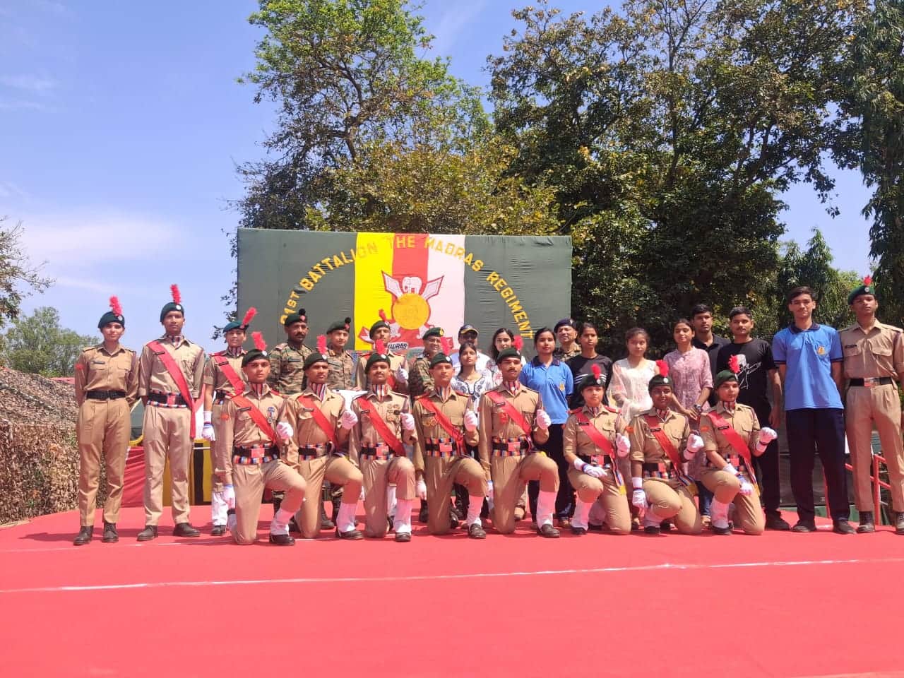 कैंट में हुए कार्यक्रम में शामिल एनसीसी कैडेट। स्रोत: एनसीसी