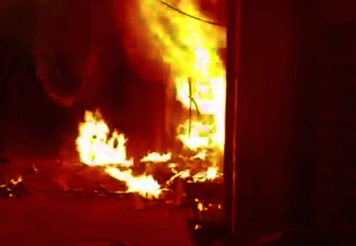 Purse and moneylender shops in Bhagwan Mohalla were gutted in a fire.