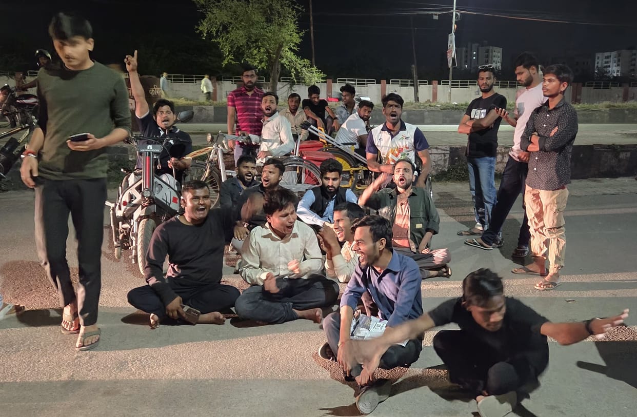 Accused of making a video viral by posing as a disabled person, protest was held by blocking the road