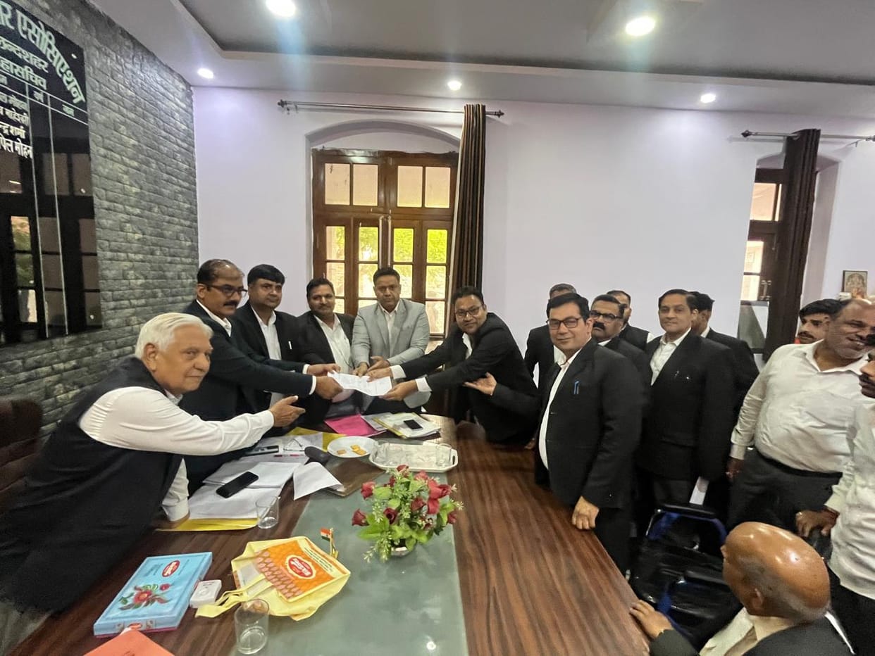 Sanjeev, Dinesh and Sheeshpal filed nomination for the post of President of Civil Bar Association